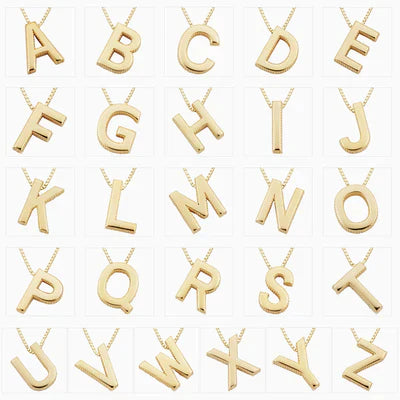 Love letter initial necklace - Gold