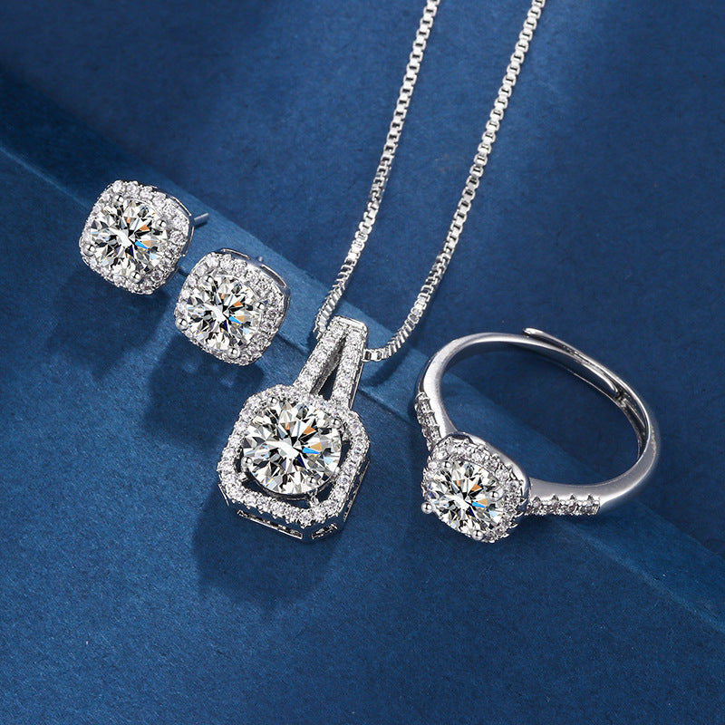 Aria Square Radiant Set | White Gold