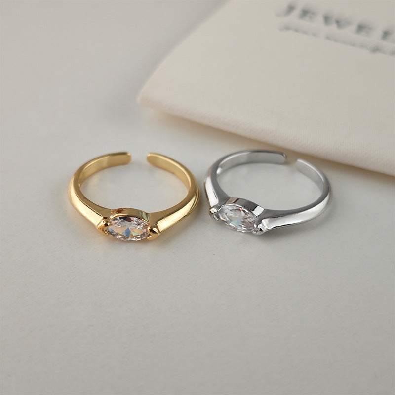 Aya Sterling Ring | White Gold