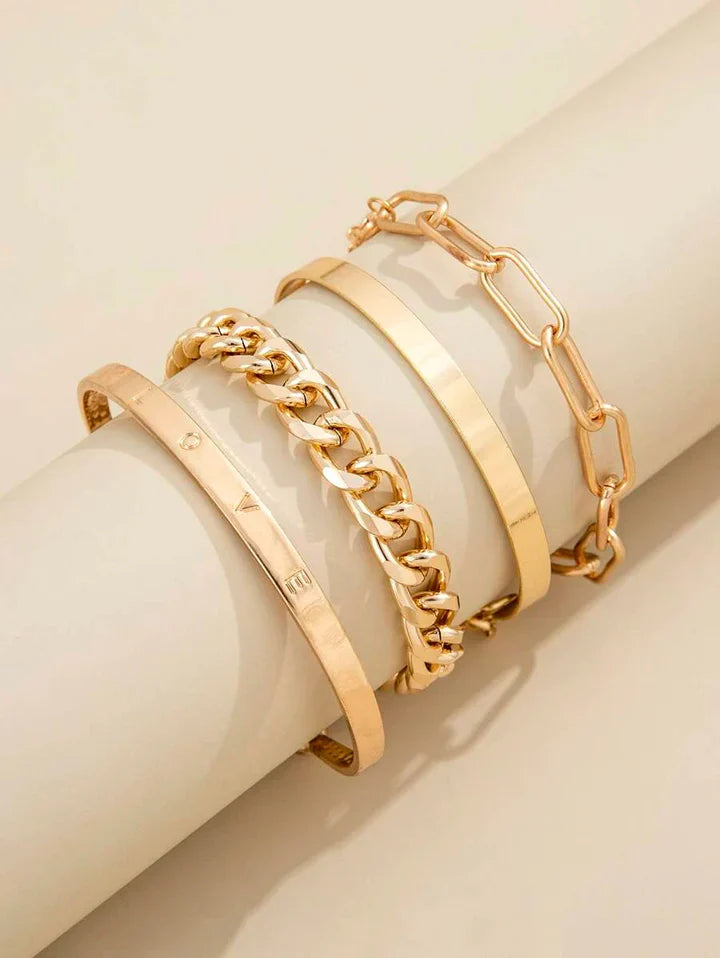 Elan Mercer Bracelet Set | White Gold