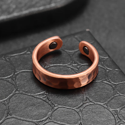 Textured Band Copper Ring
