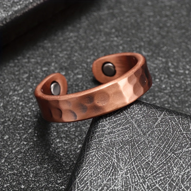 Textured Band Copper Ring
