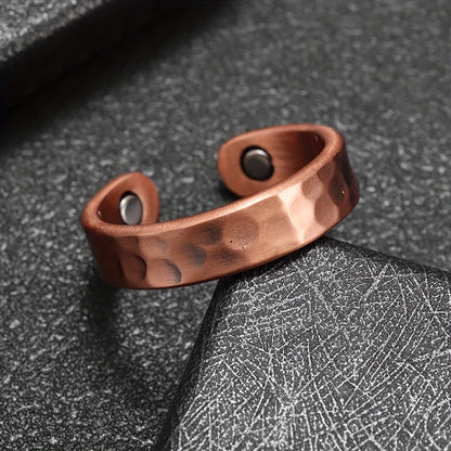 Textured Band Copper Ring