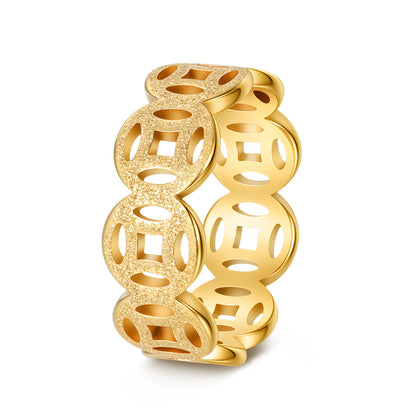 Ella Classic Pattern Ring | Gold