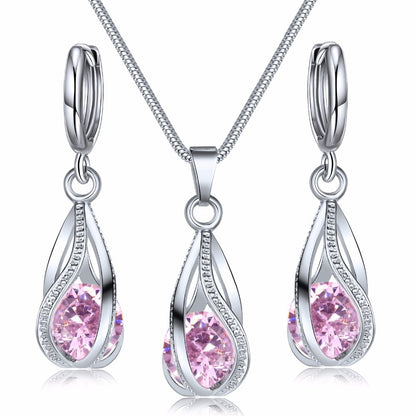 Rosalith Lumen Twist Jewelry Set | White Gold