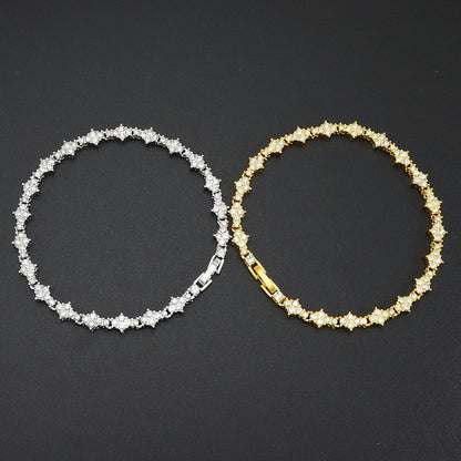 Classic Cluster Tennis Bracelet | Gold