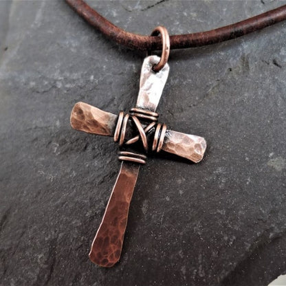 Artisan Cross Copper Necklace