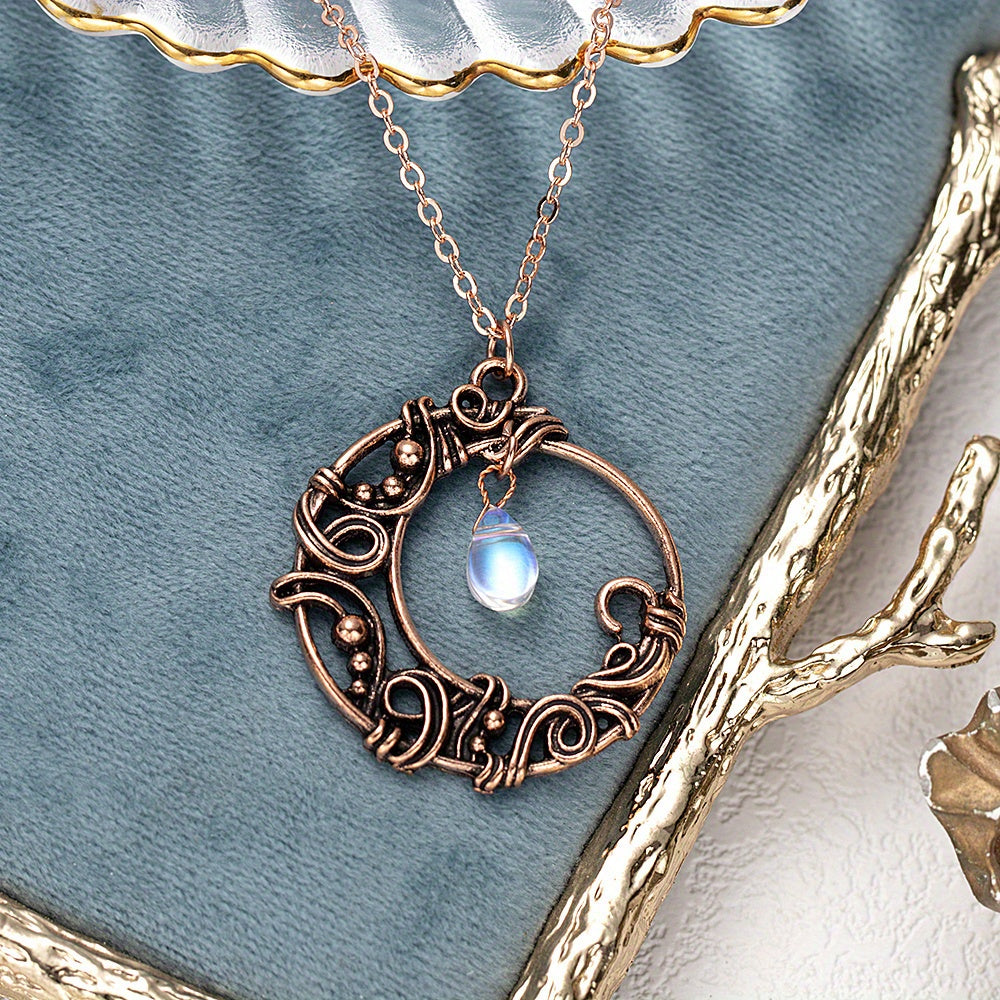 Mystic Teardrop Copper Necklace