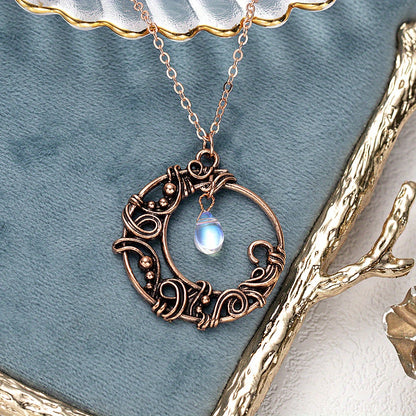 Mystic Teardrop Copper Necklace