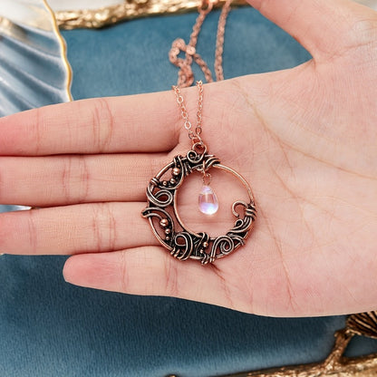 Mystic Teardrop Copper Necklace