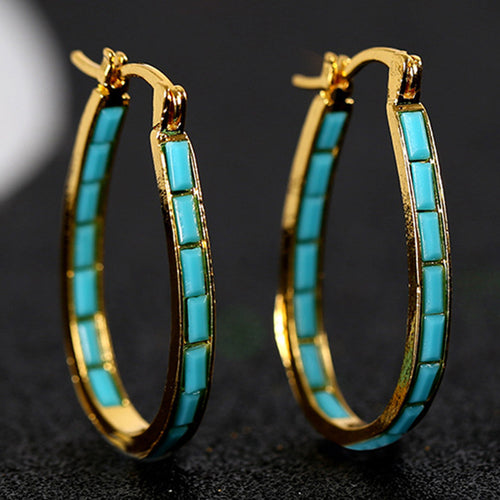 Caspian Edge Hoops | Gold
