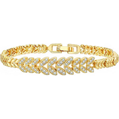 Everleaf Tennis Bracelet | Gold