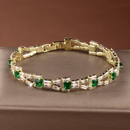 Verde Link Tennis Bracelet | Gold