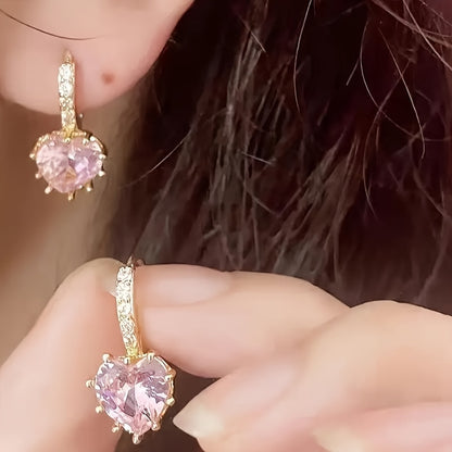 Cupid Glow Huggie Earrings | Gold