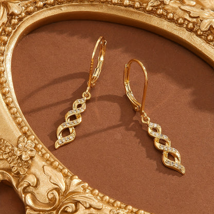 Shimmer Twist Ava Earrings | Gold