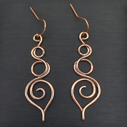 Loretta Swirl Copper Earrings