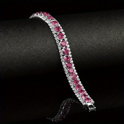 Roseglow Tennis Bracelet | White Gold