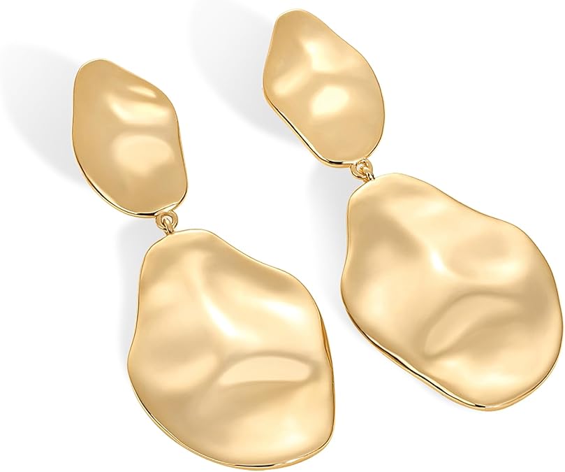 Ripple Wave Earrings | Gold