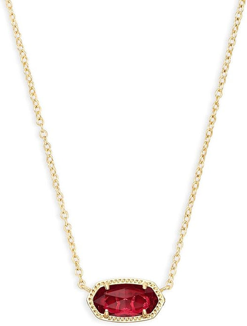Classic Oval Ruby Necklace | Gold