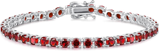Ruby Tennis Bracelet | White Gold
