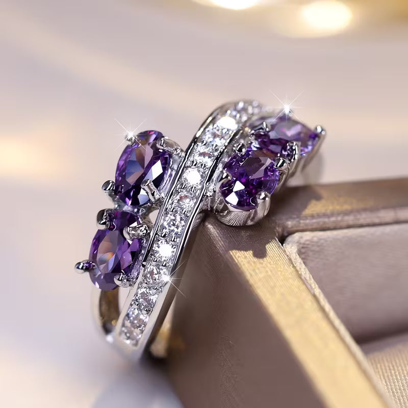 Lavender Flow Ring | White Gold