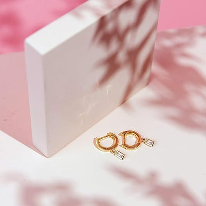 Bar Drop Earrings | Gold