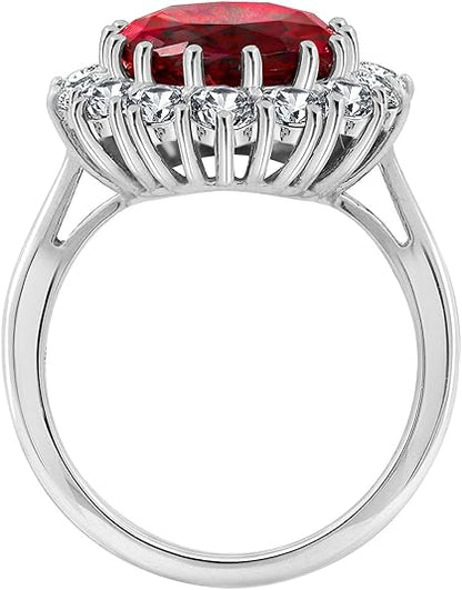 Scarlet Crown Ruby Ring | White Gold