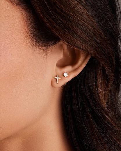 Spark Tip Hoops | Gold