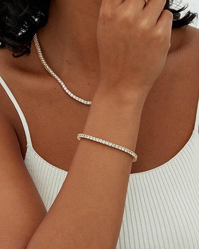 Moissanite Tennis Bracelet in gold