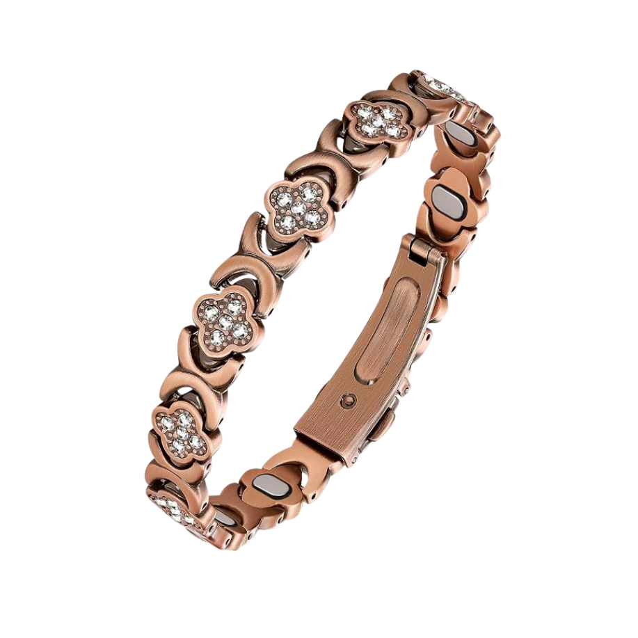 Crystal Blossom Copper Bracelet