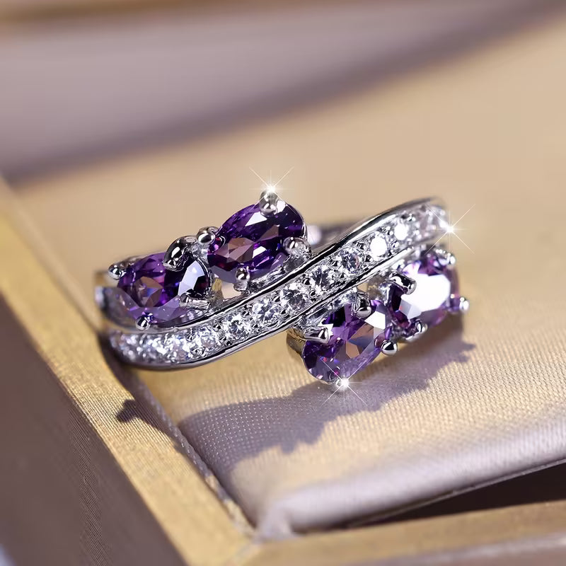 Lavender Flow Ring | White Gold