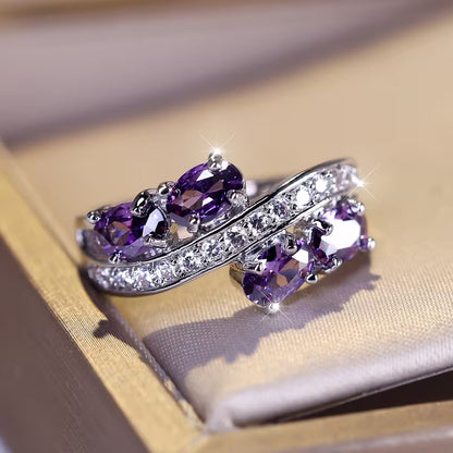 Lavender Flow Ring | White Gold