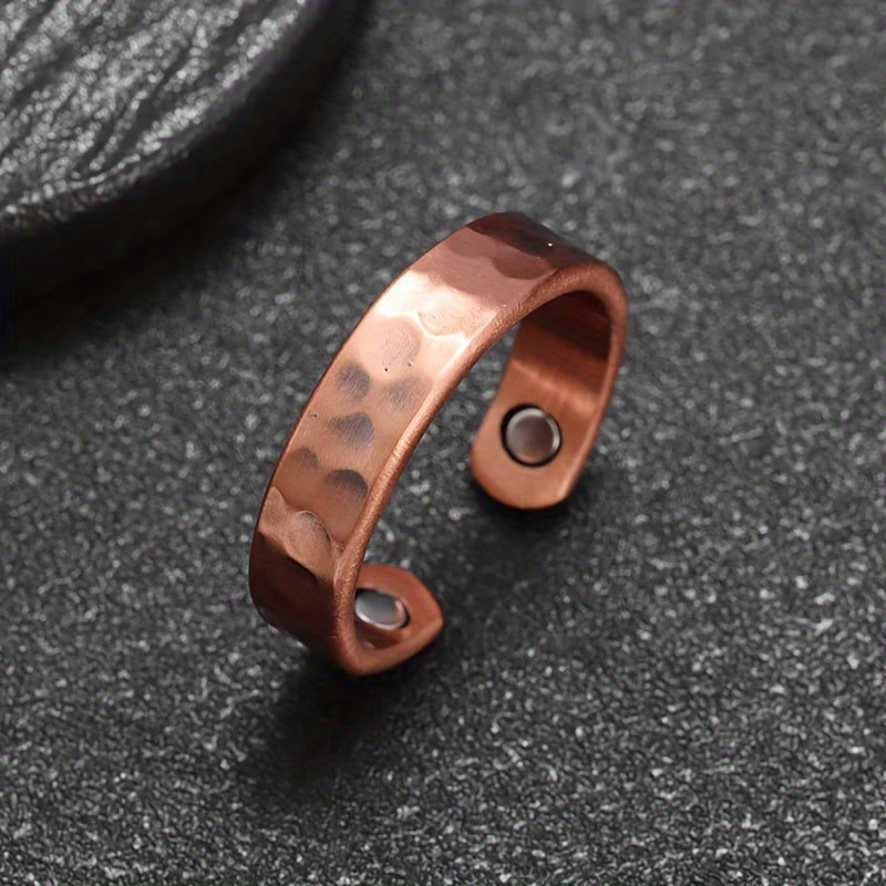 Textured Band Copper Ring