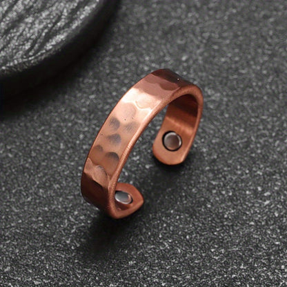 Textured Band Copper Ring