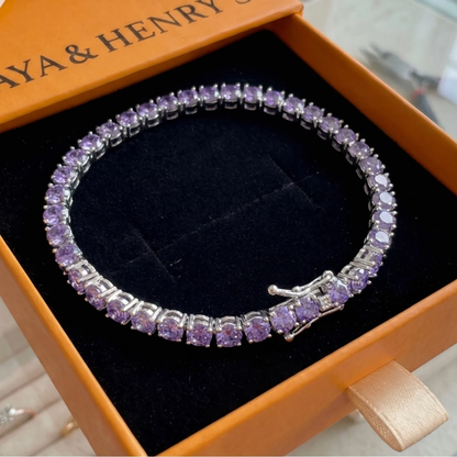 Amethyst Tennis Bracelet | Gold