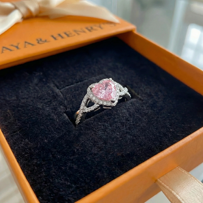 Amour Twist Halo Ring | White Gold