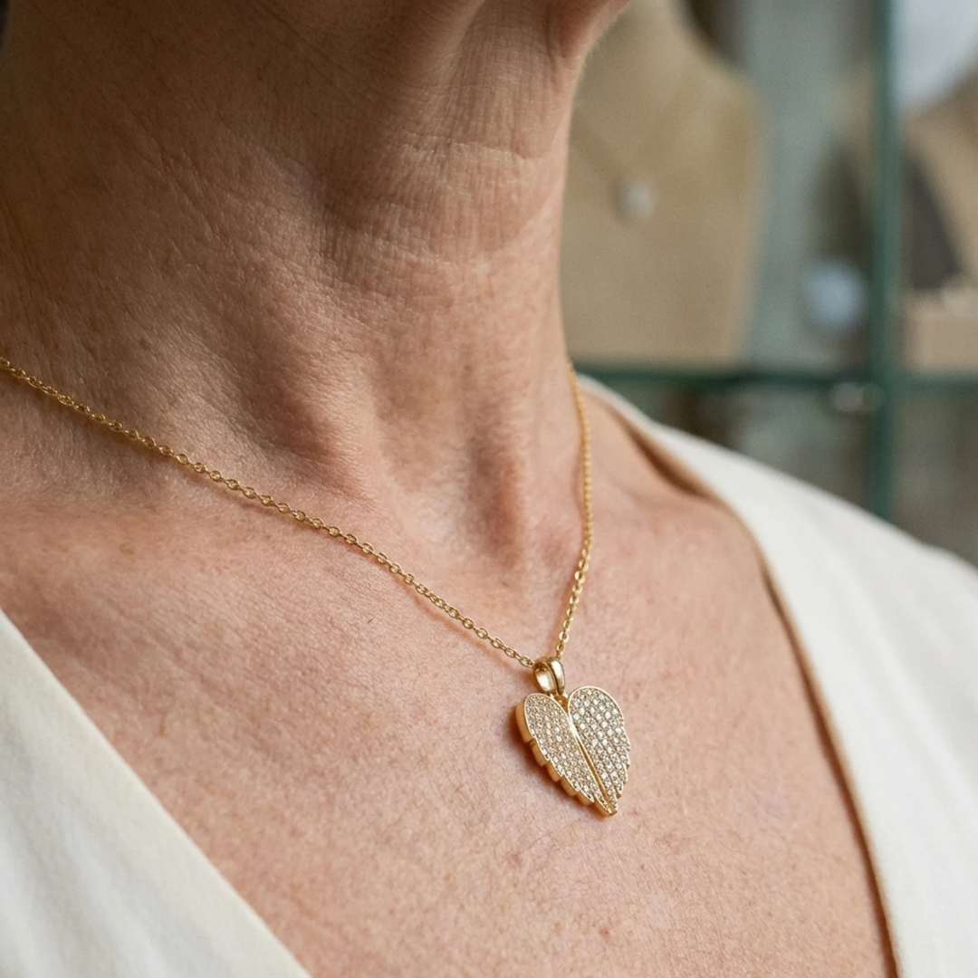 Angel Wings Necklace | Gold