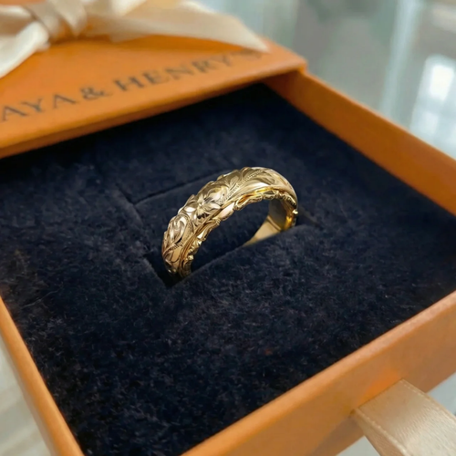 Antique Gold Flower Ring | Gold