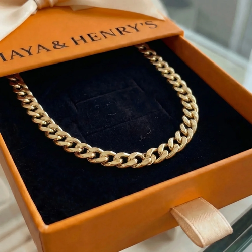 Chunky Cuban Link Necklace | Gold