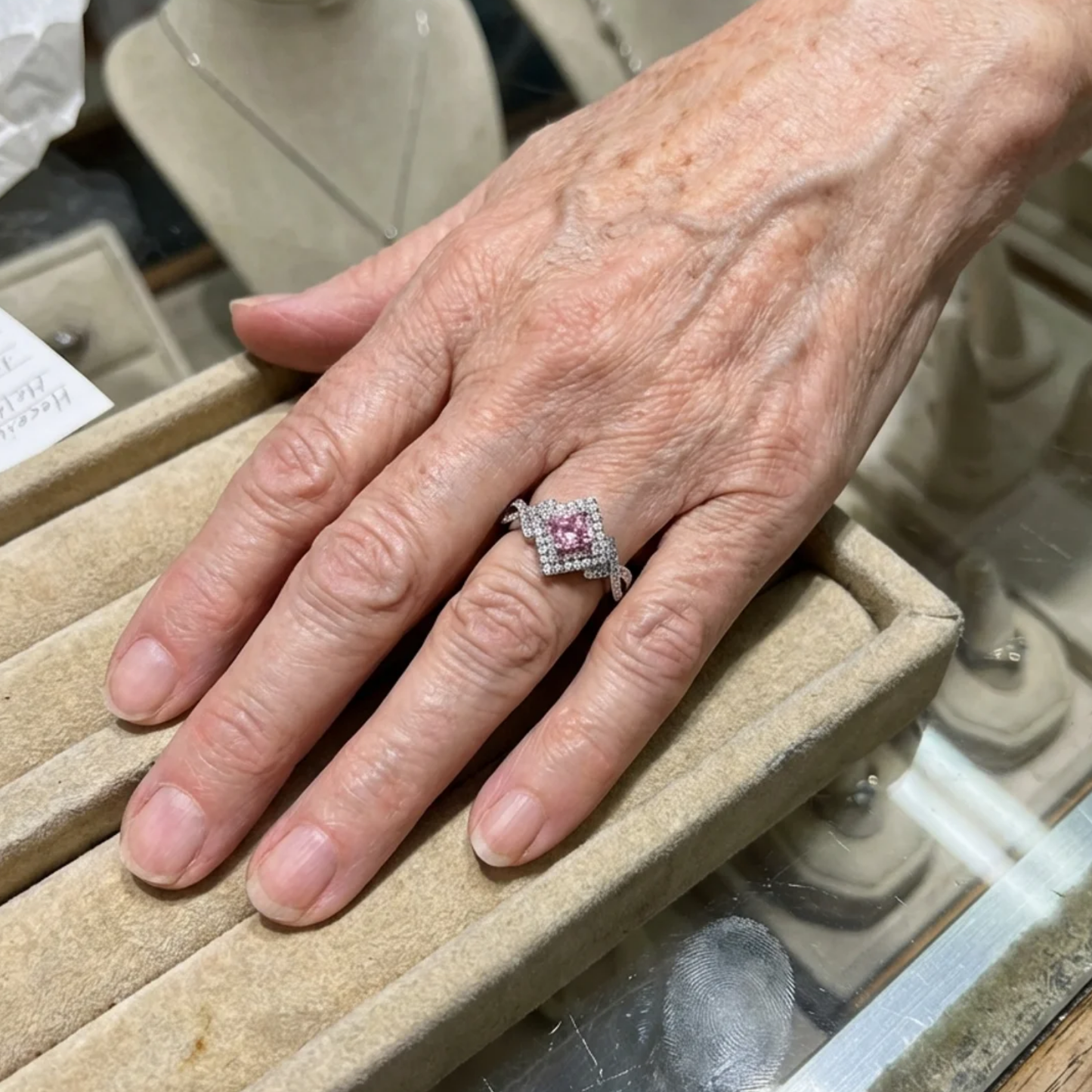 Couture Pave Square Ring | White Gold