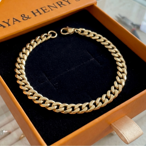Estate Cuban Bracelet | Gold