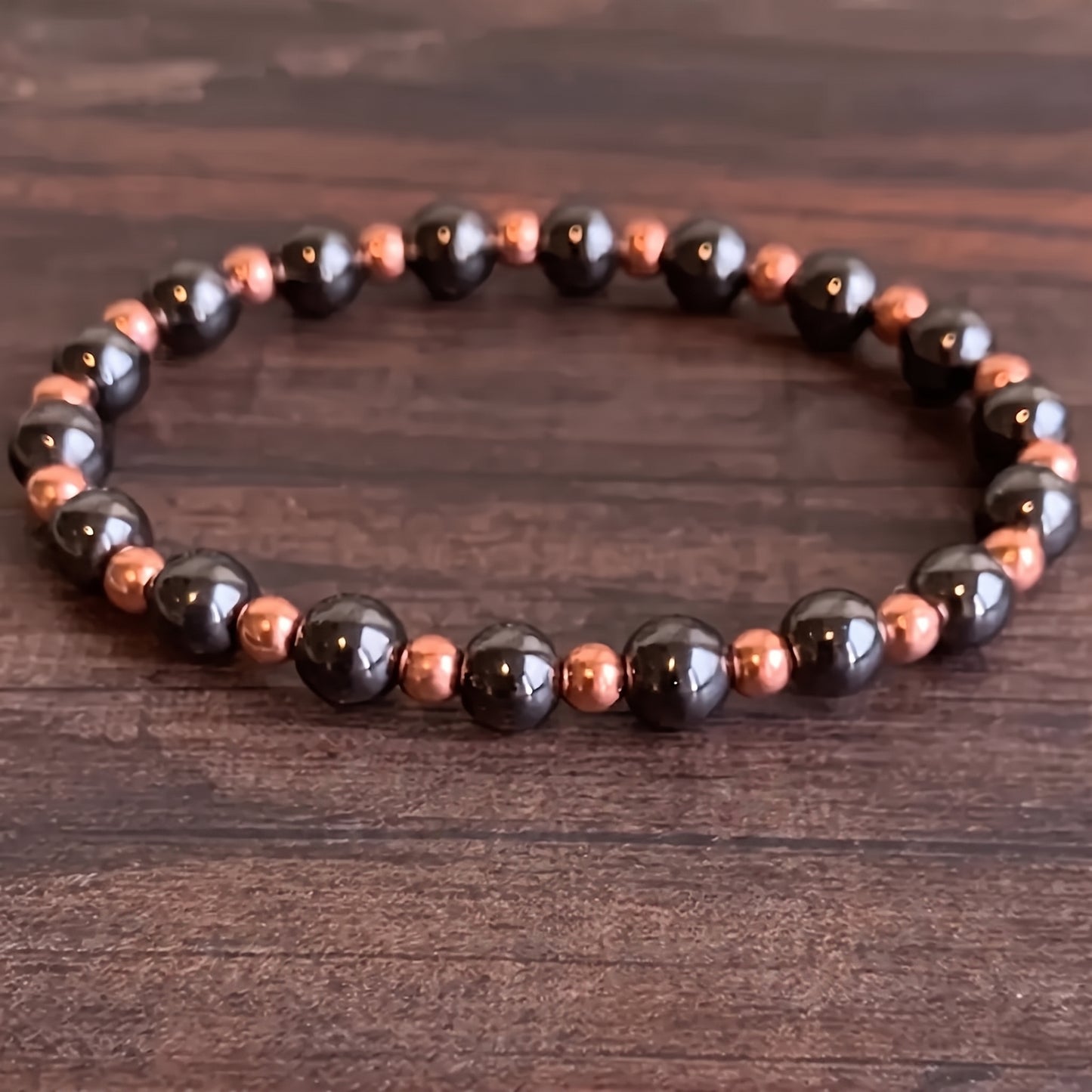 Noir Bead Copper Bracelet