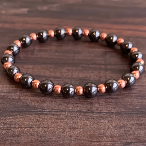 Noir Bead Copper Bracelet