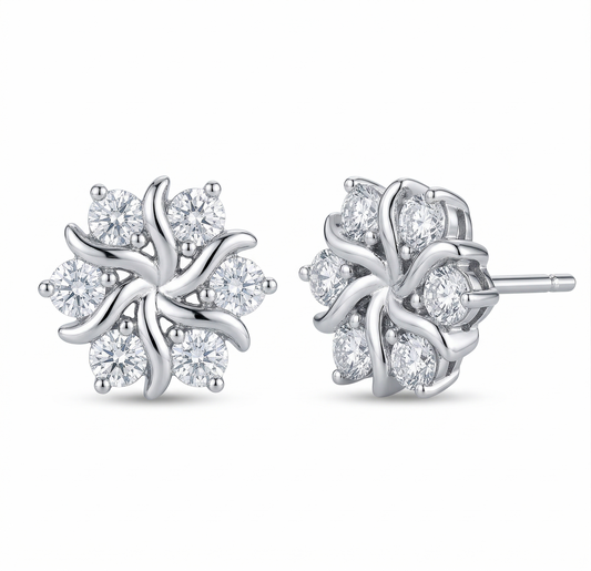 Camille Earrings | White gold