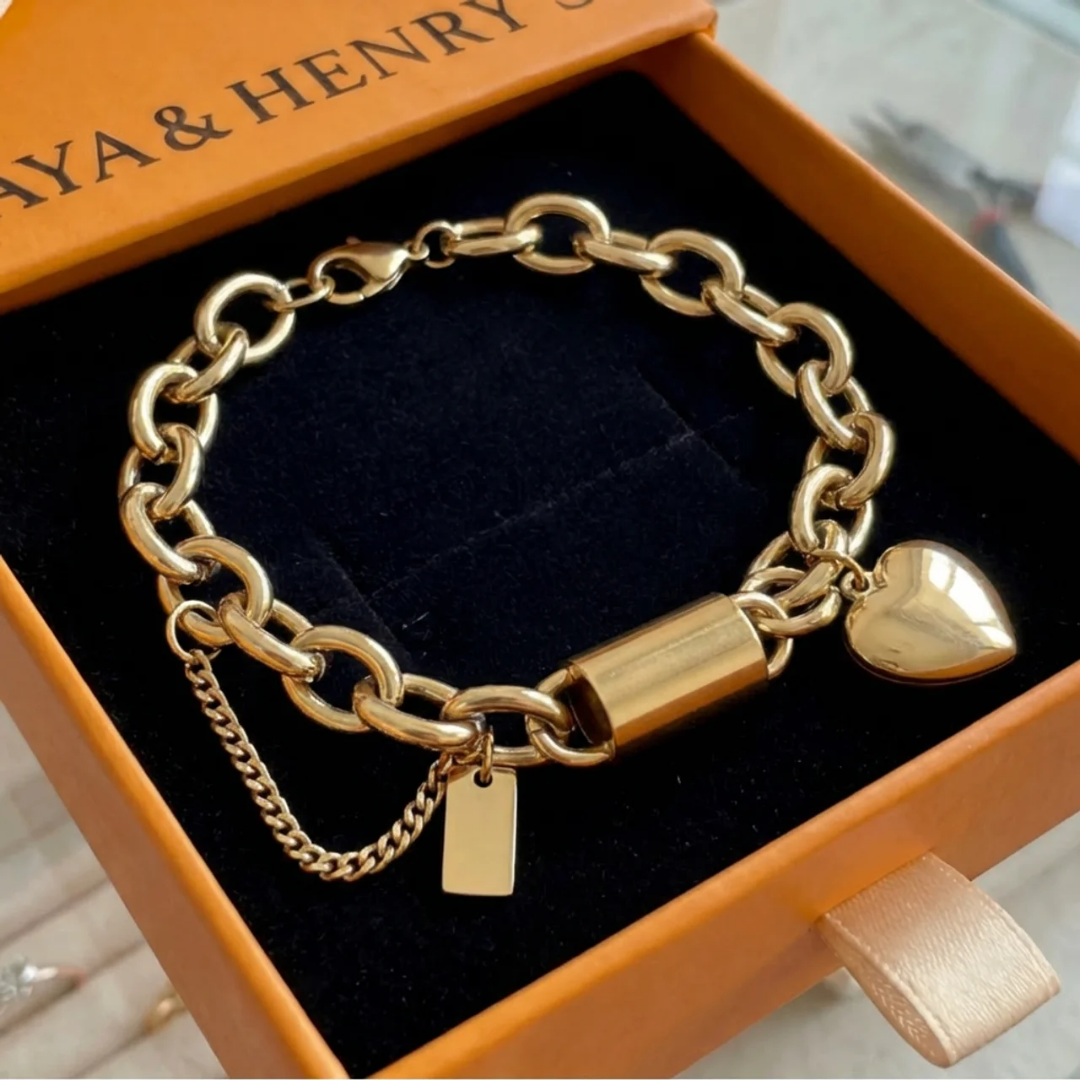 Heartened Chunky Bracelet | Gold