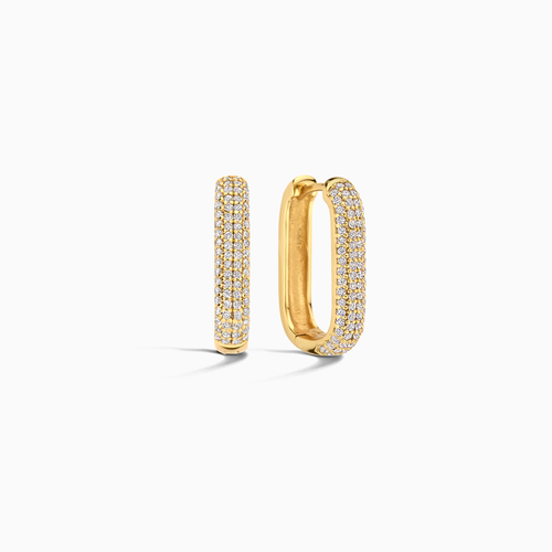 Icon Pave Hoops | Gold