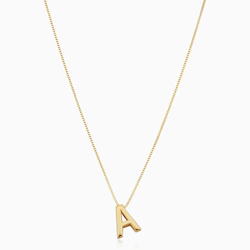 Love letter initial necklace | Gold