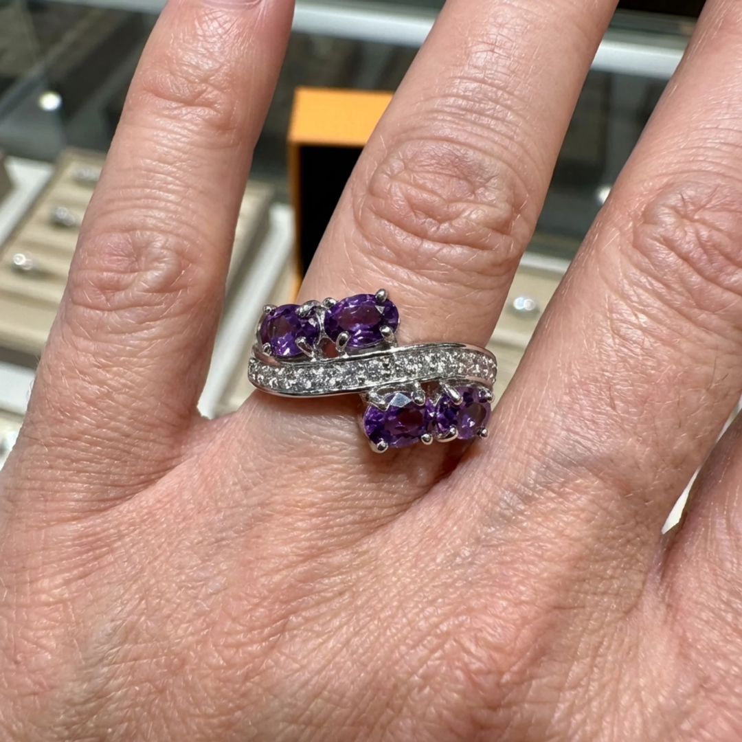 Lavender Flow Ring | White Gold