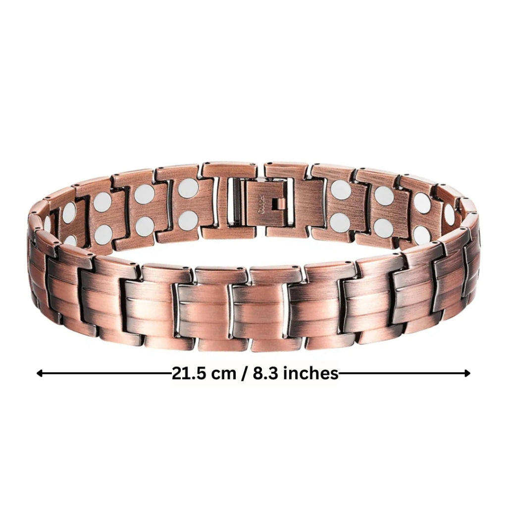 Pulsera de cobre de cadena moderna