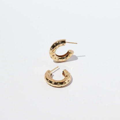Cosmic Hoop Earrings | Gold